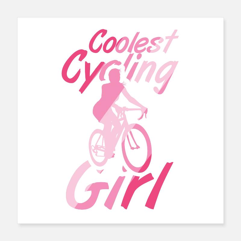 Cycliste Poster 40 x 40 cm