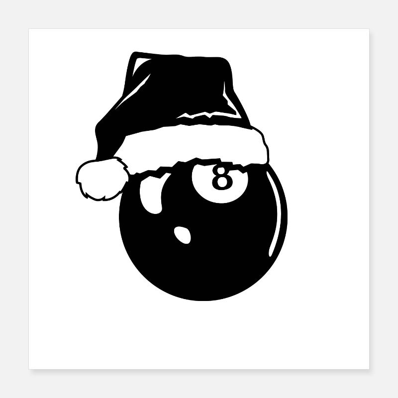 Billard-Noël Poster 40 x 40 cm
