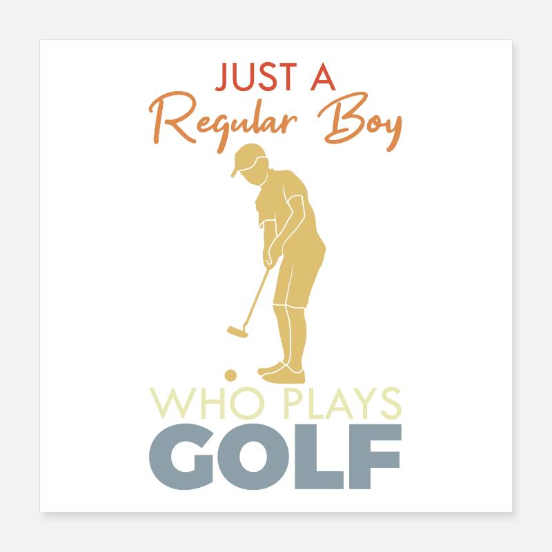 Garçon de golf Poster 40 x 40 cm