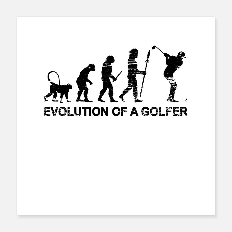 Entwicklung des Golfs Poster 40x40 cm