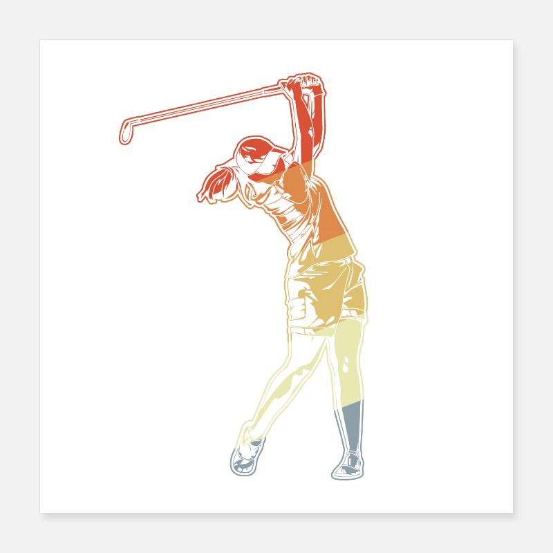 Golfer Poster 16" x 16" (40x40 cm)