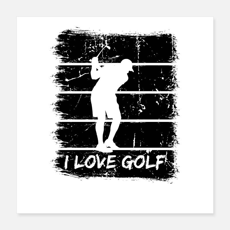 Amateurs de golf Poster 40 x 40 cm