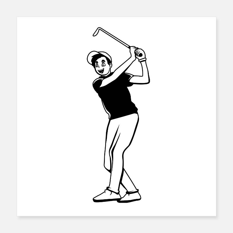 Enfant de golf Poster 40 x 40 cm