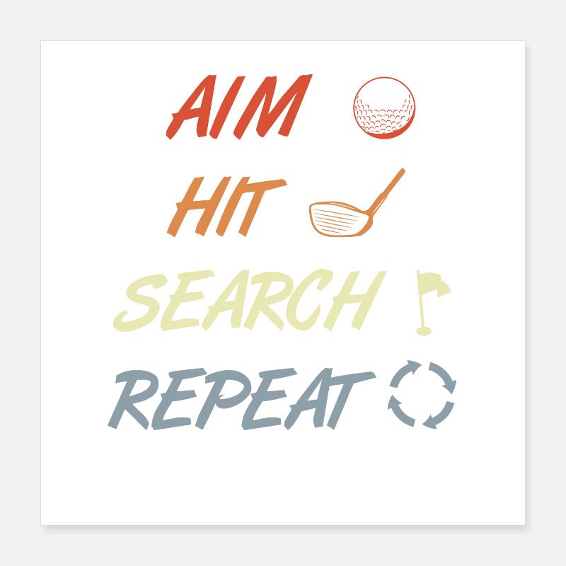 Golf Routine Poster 40 x 40 cm