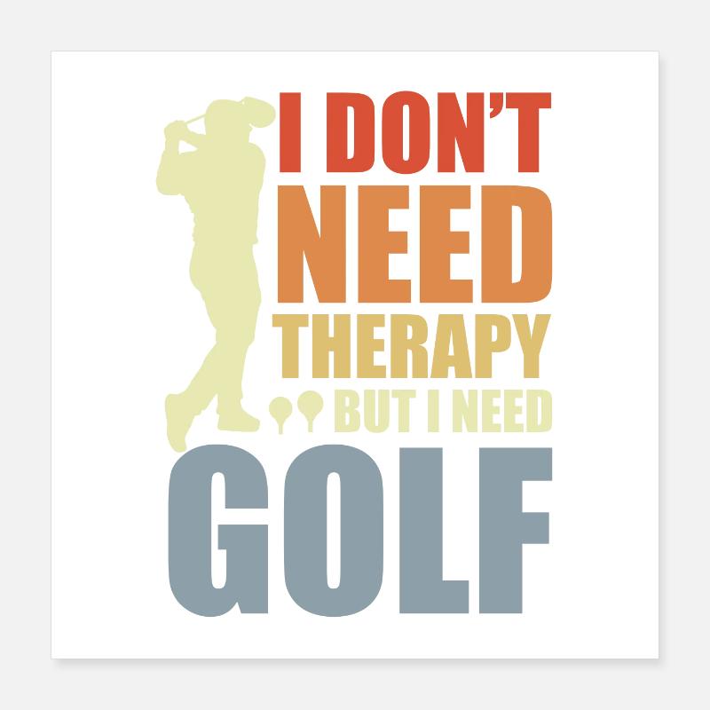 Lustiger Golf Witz Poster 40x40 cm