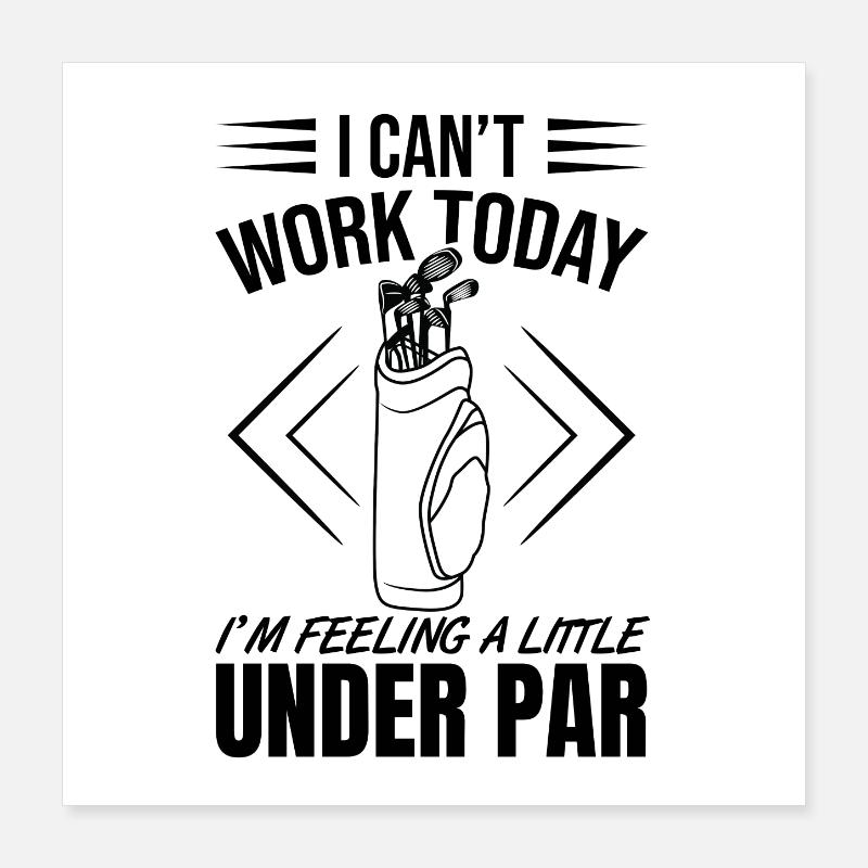 Schlechter Golf Witz Poster 40x40 cm