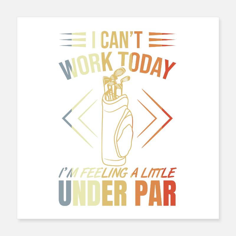 Golfeurspruch Poster 40 x 40 cm
