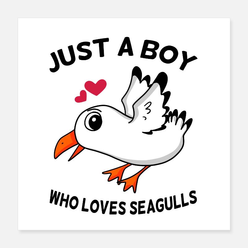 Dicton de mouette Poster 40 x 40 cm