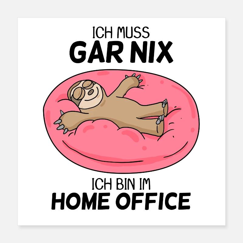 Home Office Poster 40x40 cm