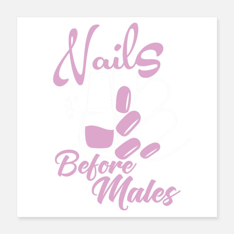 Nails before men Nail designer Poster 16" x 16" (40x40 cm)