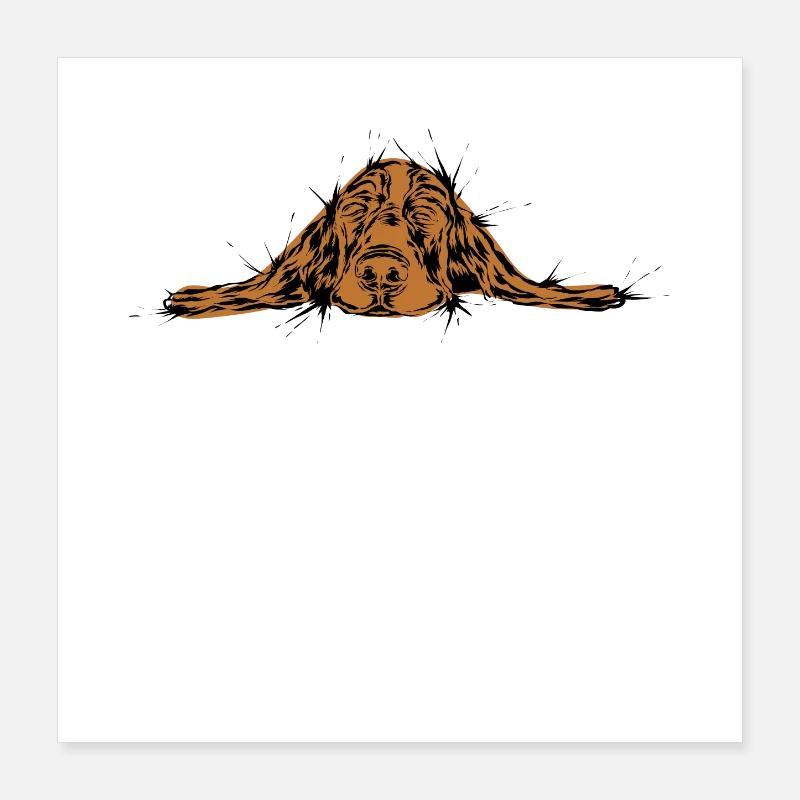Tired dog Poster 16" x 16" (40x40 cm)