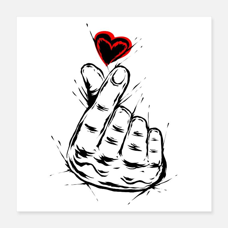 K-Pop Love Poster 16" x 16" (40x40 cm)