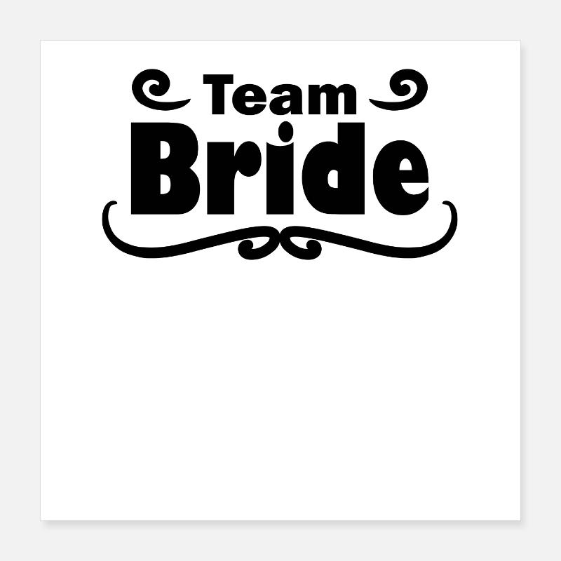 Célébration de mariage nuptiale par équipe Poster 40 x 40 cm
