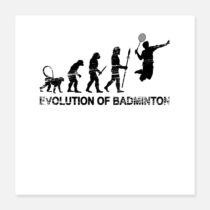 Entwicklung des Badminton Poster 40x40 cm