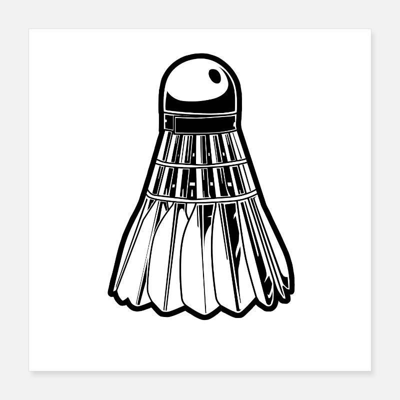 Shuttlecock Poster 40x40 cm