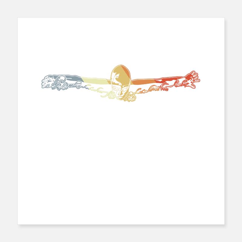 Profischwimmer Poster 40x40 cm