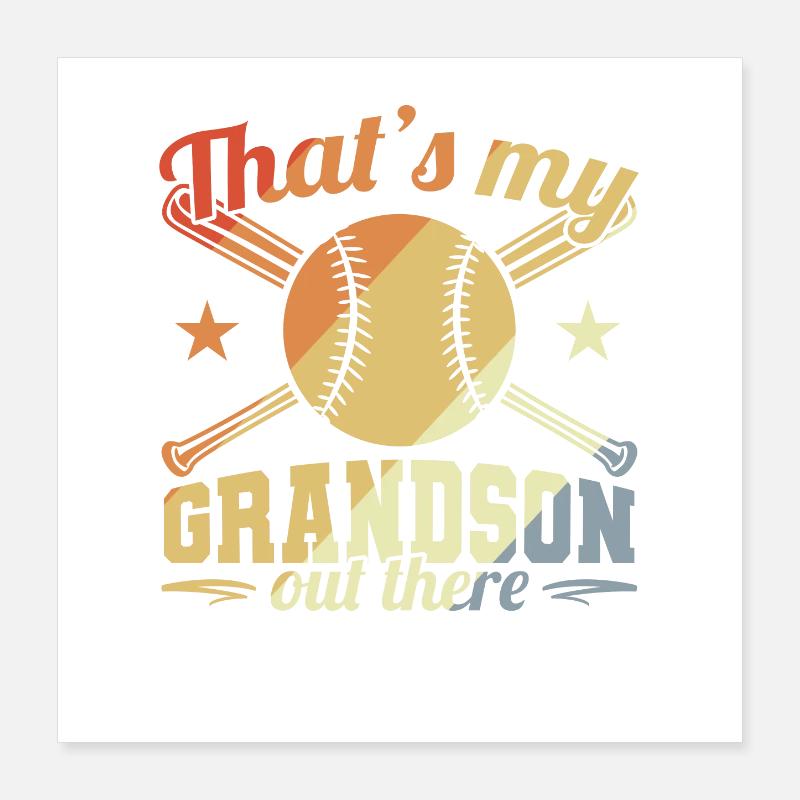 Großvater eines Baseballspielers Poster 40x40 cm