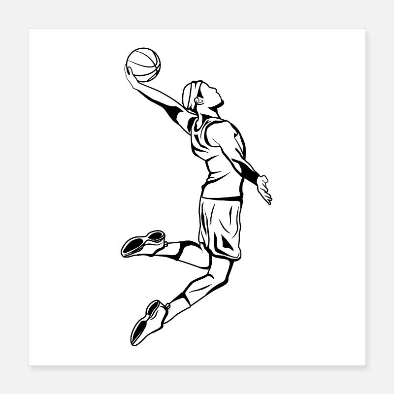 Basketball Dunk Poster 40x40 cm