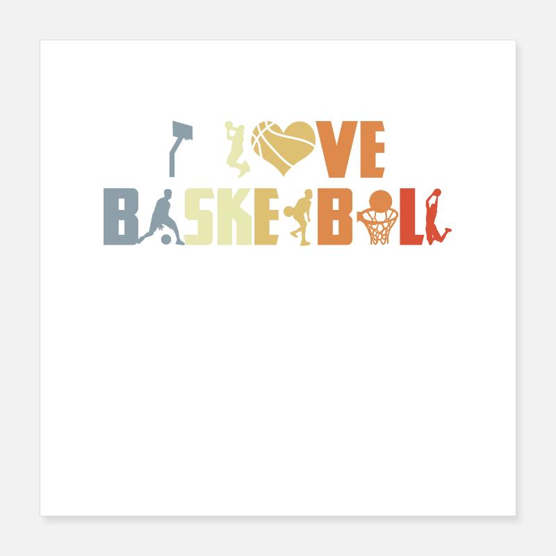 Basketball Liebe Poster 40x40 cm