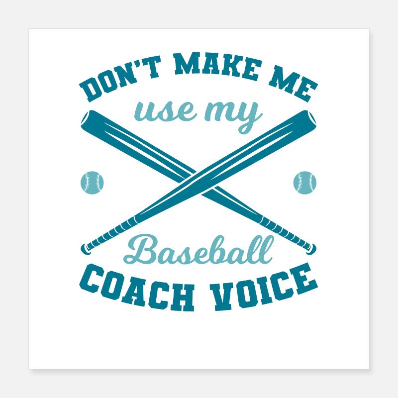 Allenatore di baseball Poster 40x40 cm