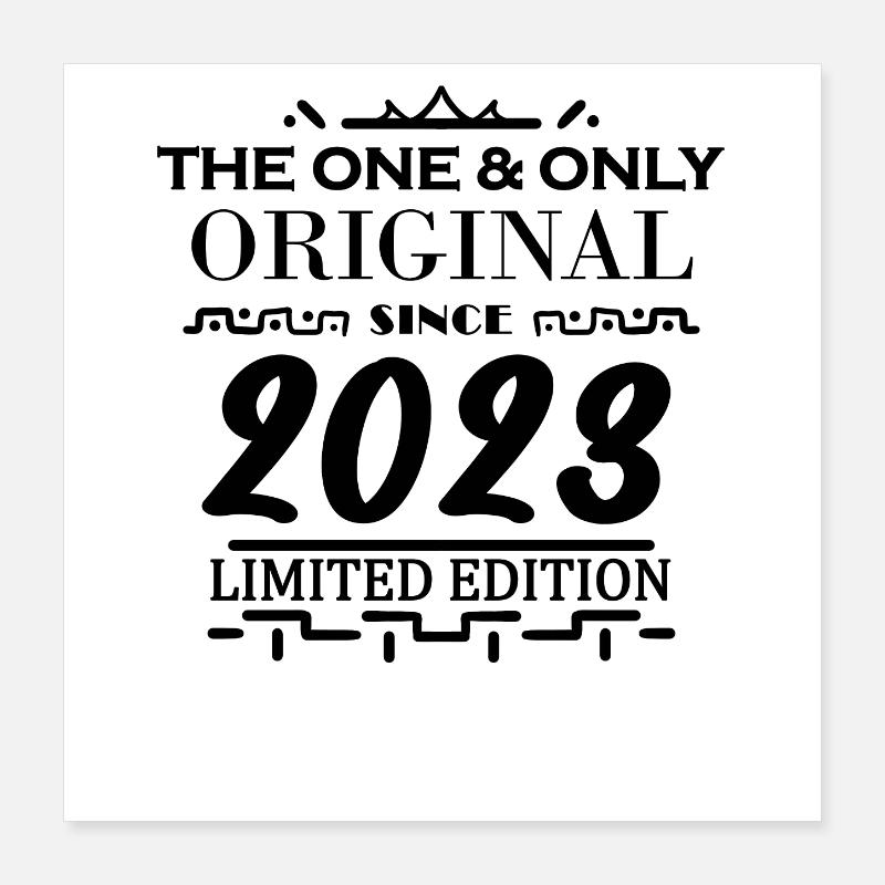 2023 - Année de construction 2023 Poster 40 x 40 cm