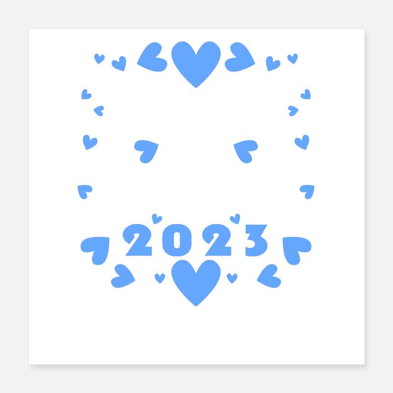 Bébé 2023 - Naissance Enceinte 2023 Grossesse Poster 40 x 40 cm