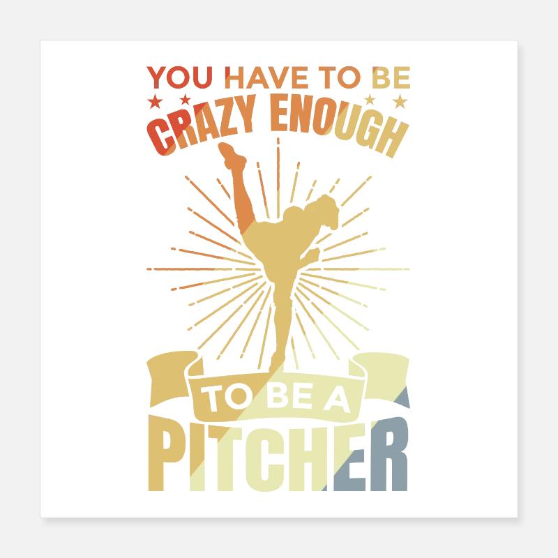 Pitcher Poster 40x40 cm