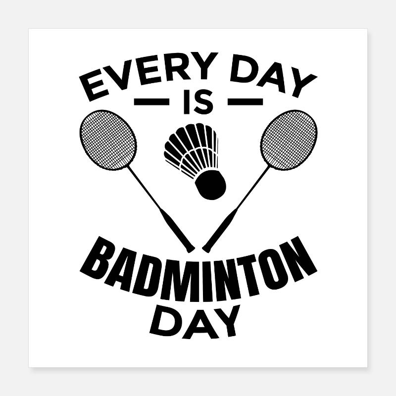 Routine quotidienne de badminton Poster 40 x 40 cm