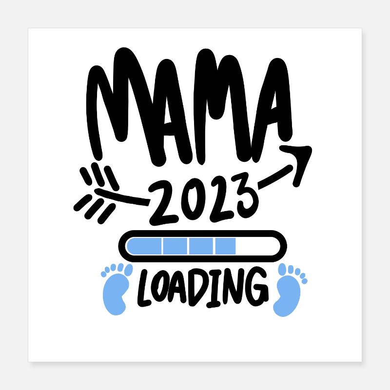 Maman 2023 Cadeau de grossesse de mère Poster 40 x 40 cm