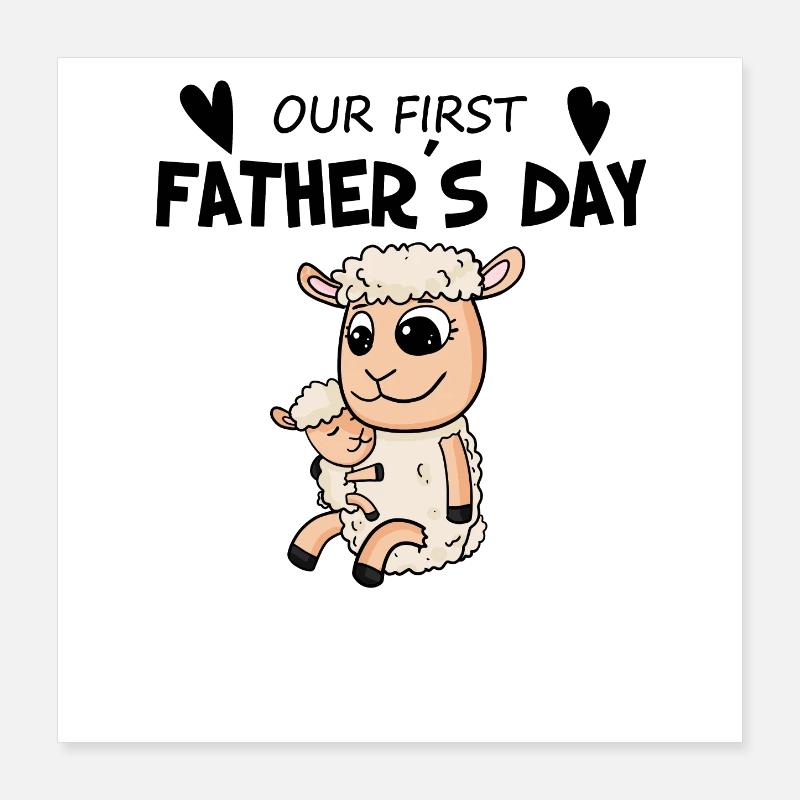 Father's Day - First Father's Day Gift Poster 16" x 16" (40x40 cm)