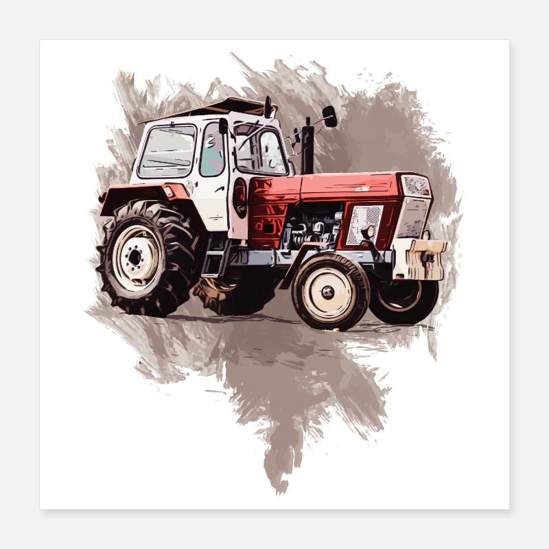 Fortschritt Traktor ZT 304 Poster 40x40 cm