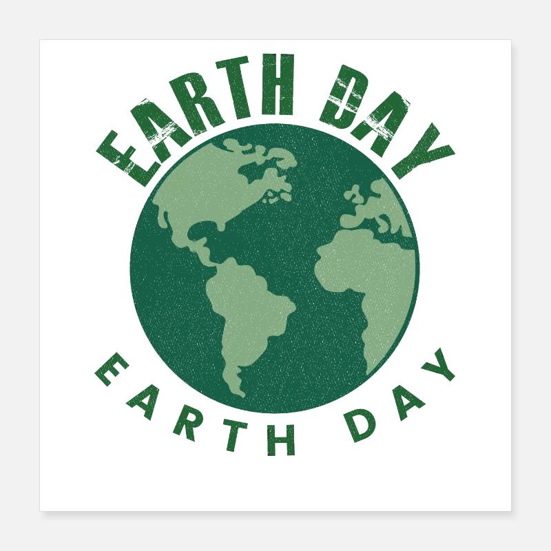 Earth Day Everyday Retro Environment Poster 16" x 16" (40x40 cm)