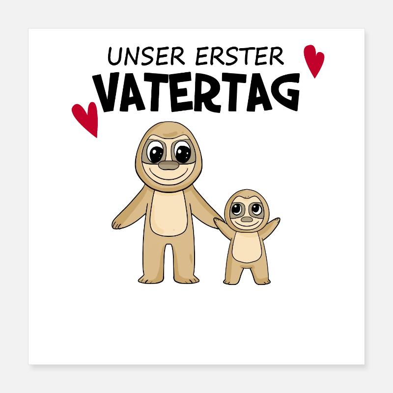 Vatertag - erster Vatertag Geschenk Poster 40x40 cm