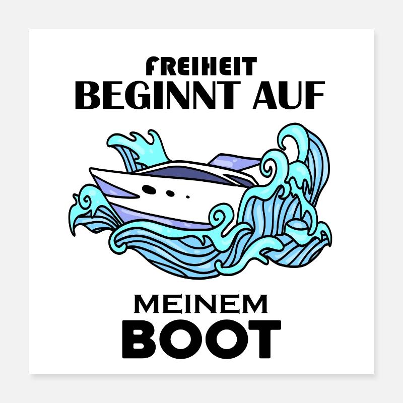 Boote Motorboot Poster 40x40 cm
