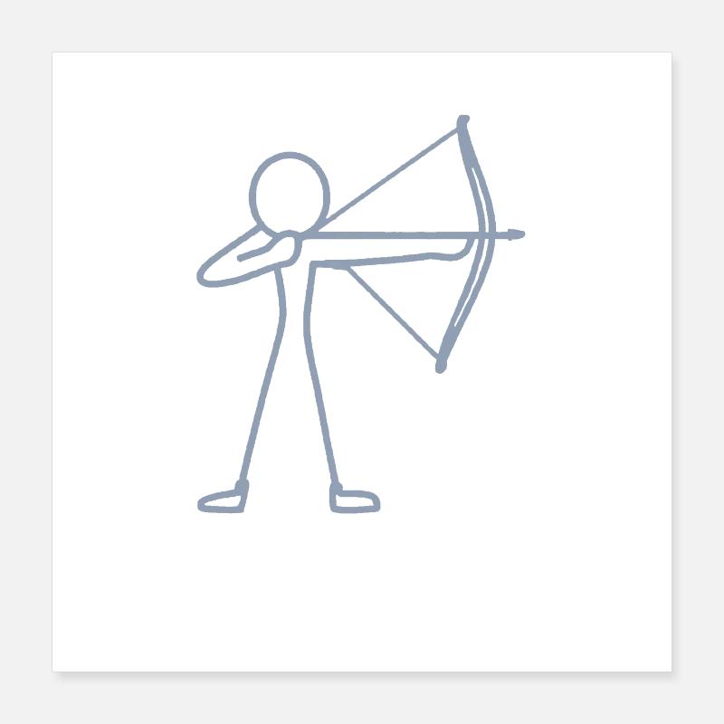 Archer à l’arc à l’arc à l’arc Poster 40 x 40 cm