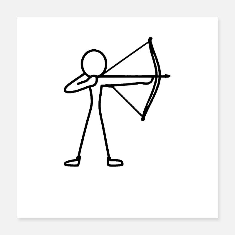 Archer à l’arc à l’arc à l’arc Poster 40 x 40 cm