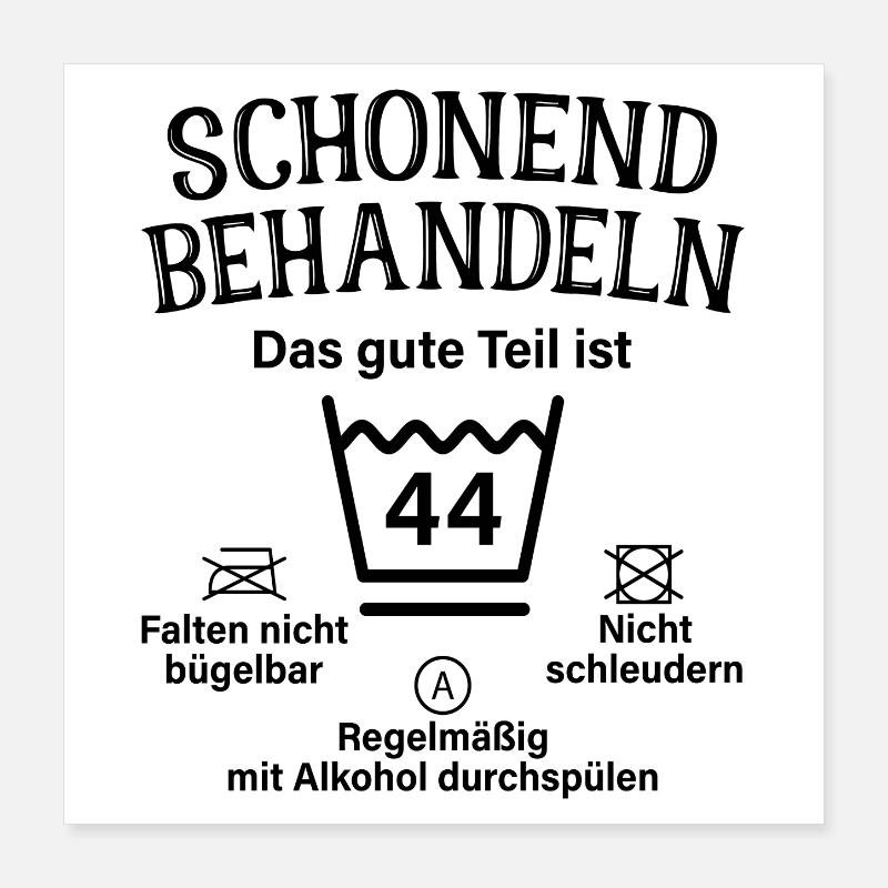 44. Geburtstag Schonend Behandeln 44 Teil Ist 44 Poster 40x40 cm