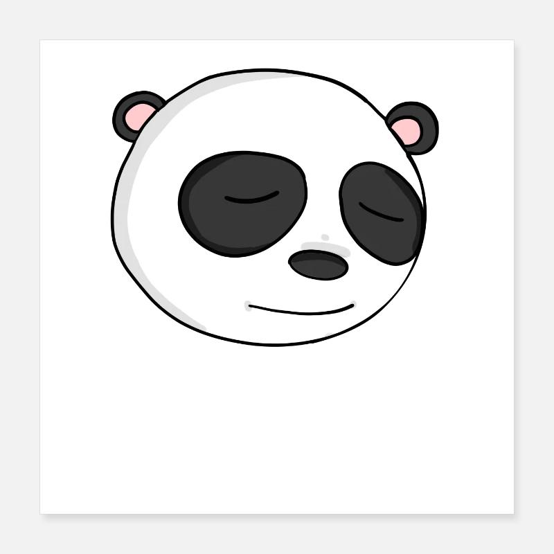 Tête de panda Poster 40 x 40 cm