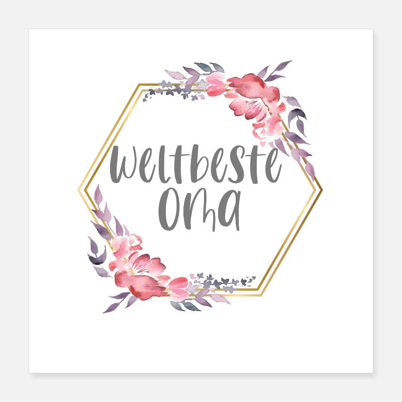 Weltbeste Oma Großmutter Muttertag Geschenk Poster 40x40 cm
