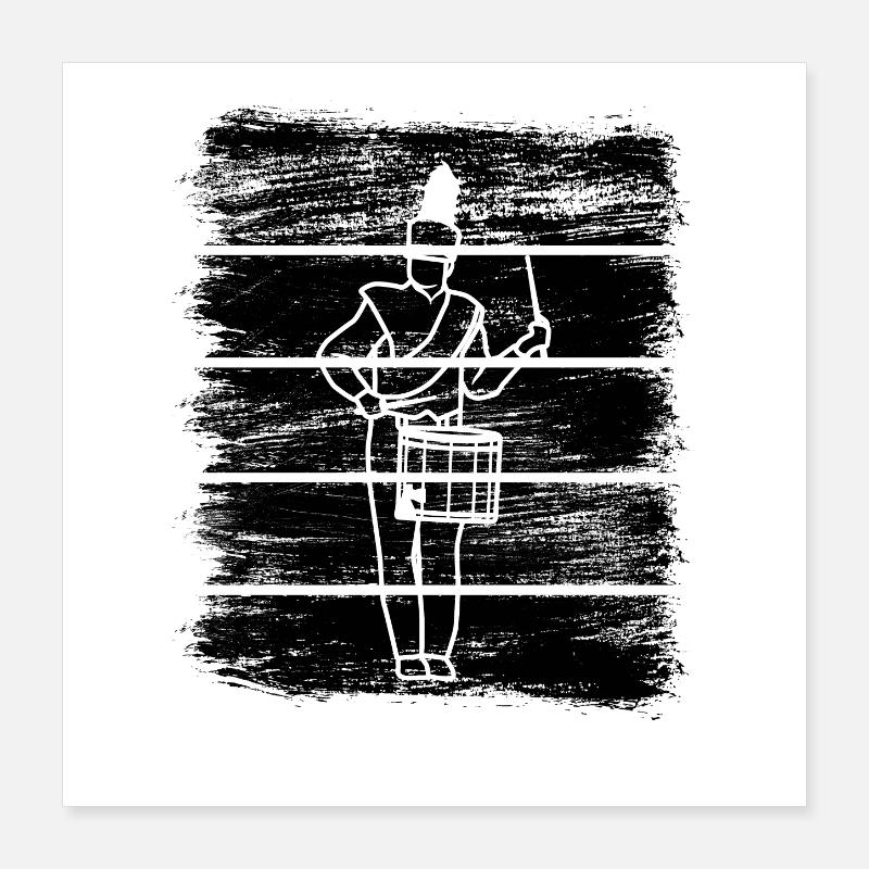 Funny drummer Poster 16" x 16" (40x40 cm)