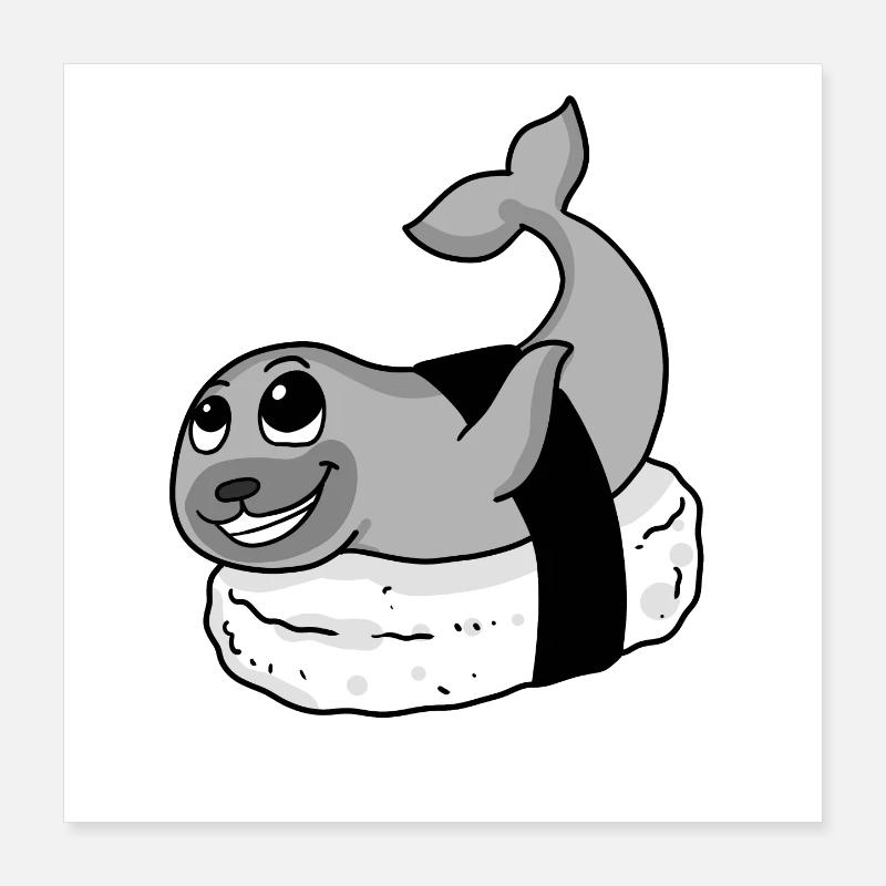 Sushi Poster 40 x 40 cm