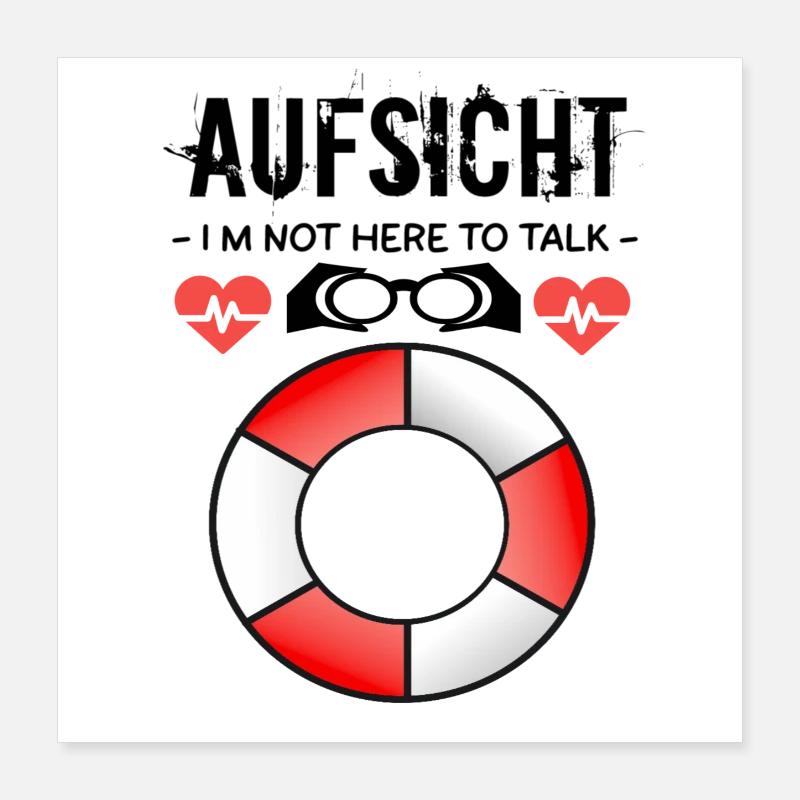 Supervision - Bathing supervision Poster 16" x 16" (40x40 cm)