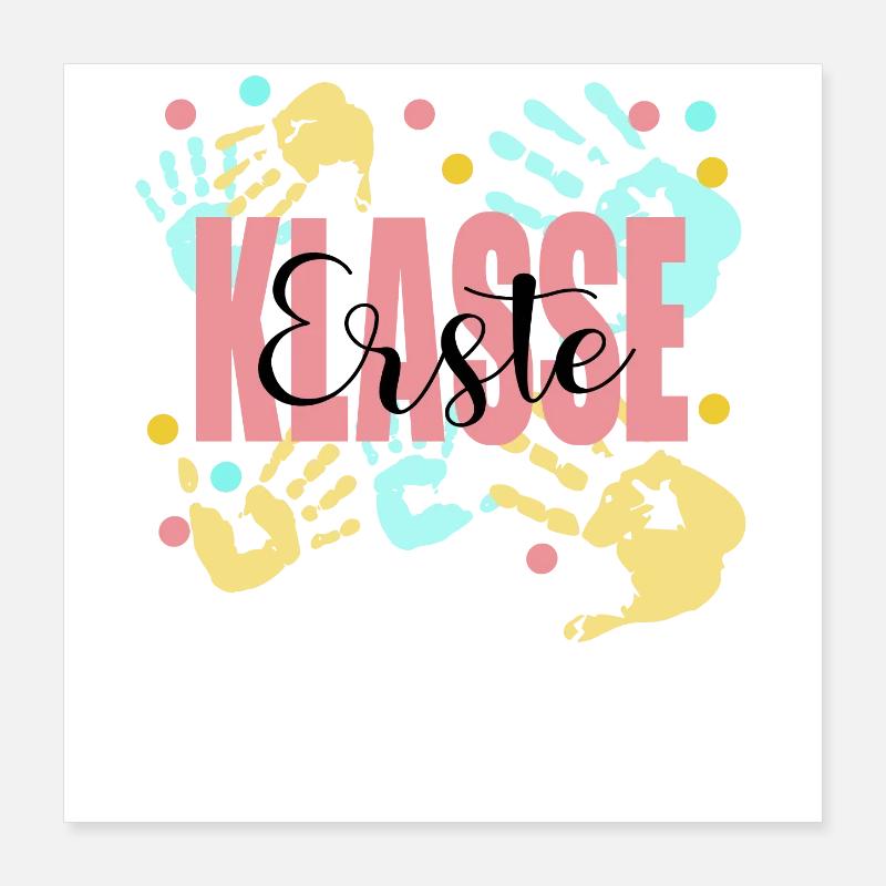 Erste Klasse Hände Poster 40x40 cm