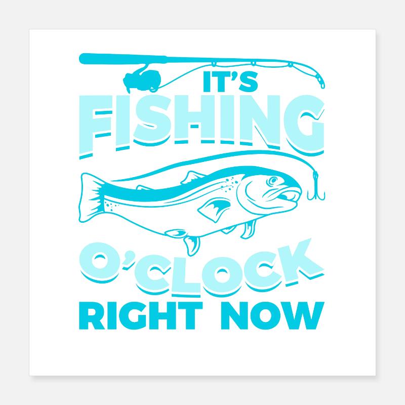 Dicton de pêcheur Poster 40 x 40 cm