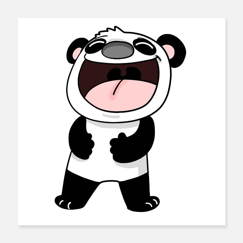 Panda qui rit Poster 40 x 40 cm