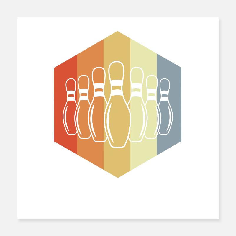 Bowling Pins Poster 40x40 cm