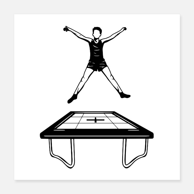 Garçon trampoline Poster 40 x 40 cm