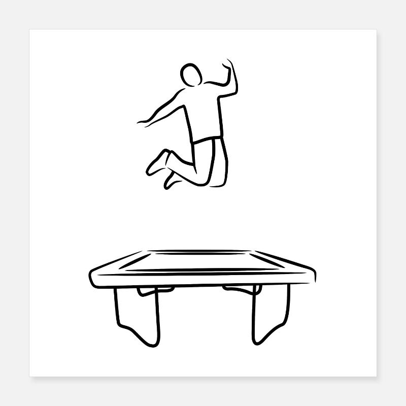 Opérateur de trampoline Poster 40 x 40 cm