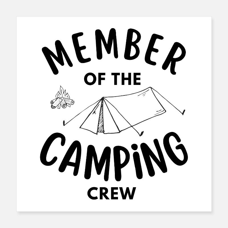 Membre de l’équipe de camping drôle Poster 40 x 40 cm