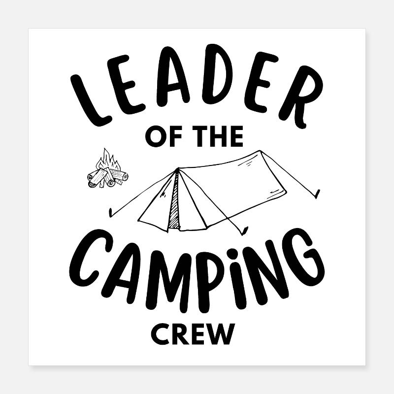 Chef der Camping Crew lustig Poster 40x40 cm